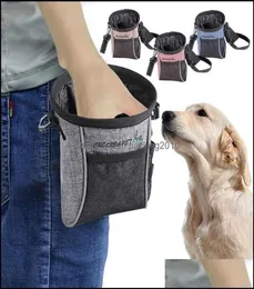 Autostoelers Home Gardenoutdoor Snack Dog Bag sterke slijtage Resistentie Grote capaciteit Training Taille voor huisdierbenodigdheden Drop Lever6977073