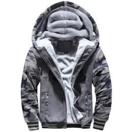 Men's Hoodies & Sweatshirts Eur Size Fleece Sweatshirt Winter Thicken Warm Zipper Mens Hooded Coat Sportwear Male Streetwear