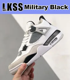 LKSS Military Black Jumpman 4 4S Shoes Og Mens Basketball Sneaker Sports Sneakers