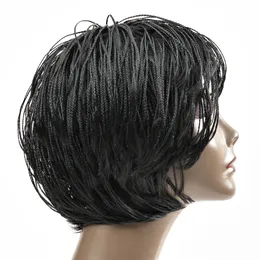 Parrucche sintetiche all'uncinetto intrecciata intrecciata per donne nere capelli africani folletto taglio senegalese Twist Braids Wig 230303