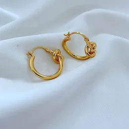 Hoop Huggie örhängen Real 18K Gold/White Gold Plated Earrings Jewelry Letter Gift With Free Dust Bag For Women Accessories Wholesale