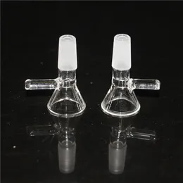 Top Quality Clear Glass Bowls With Handle Pieces For Bong Hookahs Smoking 14mm 10mm herb glass Bowl