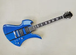 6 Strings Blue Electric Guitar With Humbuckers Rosewood Wartbond pode ser personalizado