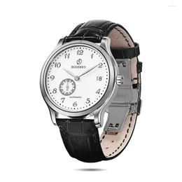 Armbandsur boderry mens automatiska klockor 40mm lyxklocka ulthathin mekanisk armbandsur vattentät safir hangzhou 5000 liten rotor