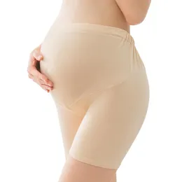 Maternidade Bottoms Shorts de verão Cor de borda plana de borda plana Alta de elasticidade da cintura