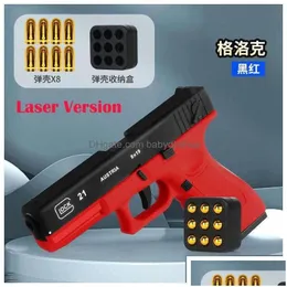 Andra interiörstillbehör Gun Toys Colt Matic Shell Ejection Pistol Laser Version Toy For Adts Kids Outdoor Games Drop Delivery Gif Dhjzm