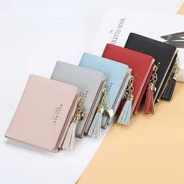 Wallets 2022 Tassel Women Wallet Small Cute Wallet Women Short Leather Women Wallets Zipper Purses Portefeuille Female Purse ClutchL230303