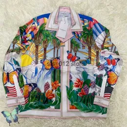 Men's Casual Shirts CASABLANCA Tropical Flower Hot Air Balloon Full Print Shirt T230303