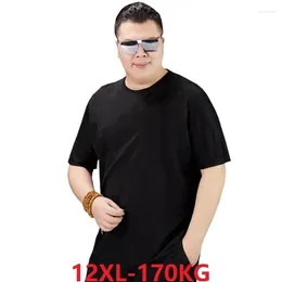 Męskie koszule T plus size 7xl 8xl 9xl 10xl 12xl mężczyzn T-shirt krótkie rękawowe koszulki bawełniane ponadwymiarowe wygodne topy miękkie koszulki 64 66 68 70