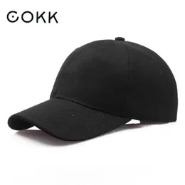 Ball Caps COKK Brand Solid Color Baseball Cap Women Men's Cap Snapback Hats For Women Dad Hat Female Black Bone Male Cheap Gorras Casual R230220