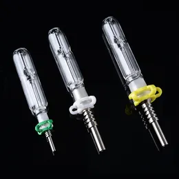 Nector Collectors 10 14 19mm Joint Glass Bong Bong Straw Kits 연기 액세서리 NC09