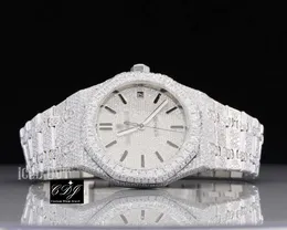 alta qualità 2023VVS Moissanite Diamond Custom Iced Out Orologio di lusso Busto Giù orologio con diamanti per uomo Hip Hop Orologio gioielli CDJ8471EL55