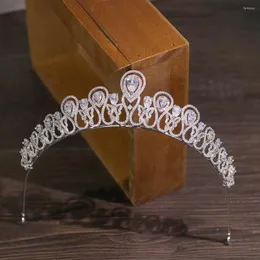 Saç klipsleri gümüş renkli rhinestone taç ve tiara düğün mücevher aksesuarları kadınlar için gelin başlığı c040