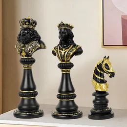 التماثيل الكائنات الزخرفية التماثيل Northeuins 30 سم التماثيل الدولية الشطرنج للملك الملكة الملكة الفارس فارس الشطرنج مجلس الشطرنج المنزل 230303