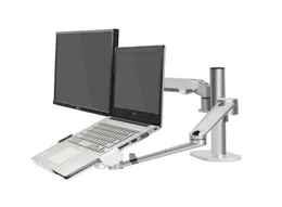 UPERGO OL3S ALUMINIUM Höjd Justerbar Desktop Dual Arm 1732 Inch Monitor Holder1217 Laptop Holder Stand Full Motion Mount B1226173