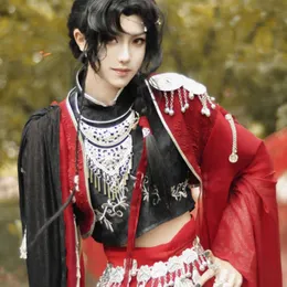 Kostüme Anime Kostüme Chinesische TV-Serie TGCF Tian Guan Ci Fu Xie Lian Hua Cheng Cosplay Come Hua Cheng Loulan Cos Kleid Hanfu Komplettset Z0