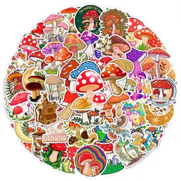 50Pcs Retro Mushroom Sticker cute plant Graffiti Kids Toy Skateboard car Motorcycle Bicycle Sticker Decals Wholesale