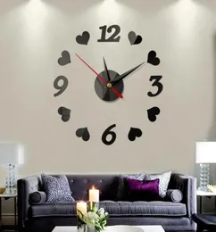 Diy 3D Wall Clock Creative Mirror Stickers Watch Modern Quartz Clocks Live Room Horloge Home Decor1165621