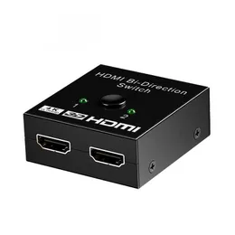 Interruptor compatível com HDMI divisor bidirecional 1 in2 out 2 entrada 1 saída suporta 4k 3d 1080p para xbox ps4 hdtv