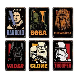 Retro Space War Art Plate Tin Plate Filme clássico Filme vintage Metal Poster Tin Sign Placa Decoração de parede Pub Bar Room de estar do homem da caverna Decoração personalizada Tamanho 30x20cm W02