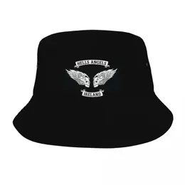 Chapéus largos Bucket Hip Hop Hells Angeles Unisex dobrável ao ar livre Motor Motor Fishing Hat Summer Beach Hatwear 230303