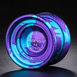 Yoyo Magicyoyo K8 Butterfly Metal alloy Aluminium Yoyo Professional مع 8 Ball U Shape تحمل نومًا طويلًا متقدمًا YO كلاسيكي ألعاب 230303