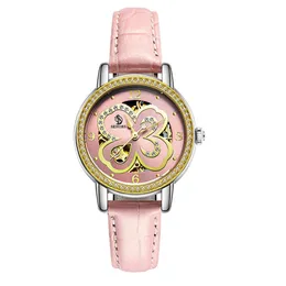 上院議員Wengle New Clover Automatic MS Mechanical Watches bottod Women Watches275tを通して高品質の本物の革の商業