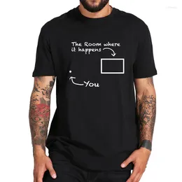 Camisetas masculinas da sala onde acontece a camisa Funny Design Presentes