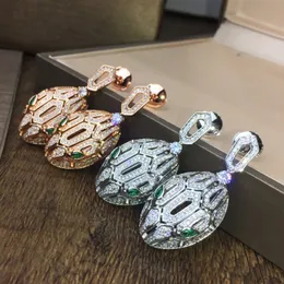 ブイガリヘビヘッドシリーズデザイナーdangle dangle earrings for woman sterlingシルバーダイヤモンド最高カウンター品質のクラシックスタイルの記念日ギフト040