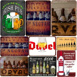 Wine Bottle Sizes Metal Tin Signs Vintage Home Decor Shabby Chic Wall Poster Iron Plates Bar Cafe Pub Decoration 30X20cm W03