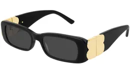 Óculos de sol para moda feminina retângulo pequeno logotipo Bb feminino 0096S design de marca feminina magro compras ao ar livre sombra retrô