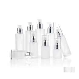 bil DVR -förpackning flaskor frostad glasflaska kosmetisk reseförpackning påfyllningsbar lotion spraypump 20 ml 30 ml 40 ml 50 ml 60 ml 80 ml 100 ml kosm DHFB5