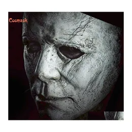 CAR DVR Party Masks Cosmask Halloween Michael Myers Mask Trick or Treat Studio Mike Mel White FL Head Latex 200929 Drop Delivery Home Garden DHLFO
