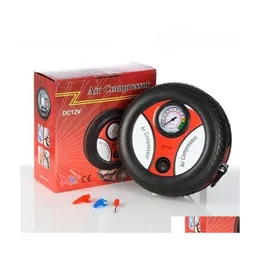 Pompa Gonfiabile Gonfiaggio Pneumatici Elettrico Dc 12V Auto Compressore D'aria Portatile Per Auto Moto Biciclette Drop Delivery Cellulari Veicolo Dhlfb