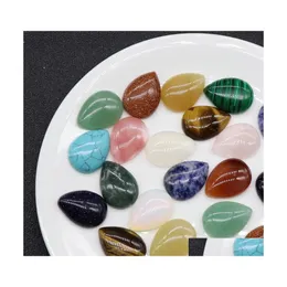 Stone 18X25Mm Flat Back Assorted Loose Teardrop Cab Cabochons Beads For Jewelry Making Waterdrop Healing Crystal Wholesale Drop Deliv Dht62