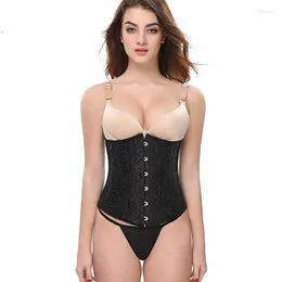 Damen Shapers 26 Spiral Steel Boned Taillentrainer Sanduhr Unterbrustkorsett Brokat Cincher Größe XS-6XL Großhandel Drop-Preis