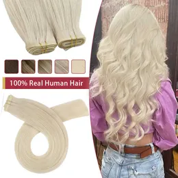Шапки парика Moresoo плоские шелковые утечки наращивание 100 Virgin Human Hair 10a Grade Double Drawn Sew in Weft Flat Plase