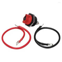 Alla terränghjul Batteri Isolator Switch 300A Koppla bort Master Cutoff för Marine Boat RV ATV UTV med Power Cable