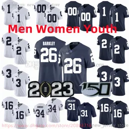 Personalizzato S-6XL NCAA College Penn State Nittany Lions Maglie da calcio 14 Sean Clifford 9 Joey Porter Jr. 5 Mitchell Tinsley 87 Pat Freiermuth 24 Keyvone Lee 97 Pj Mustipher