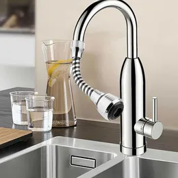 Kitchen Faucets Bubbler Faucet Kitchen Sink Tap Spray Head 155cm 360 Flexible Attachment Bendable Extender Household Products J230303