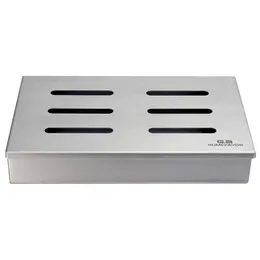 Verktygstillbehör G.A HomeForavor Brand Wood Chip Smoker Box för grill rostfritt stål Hål kall rökgenerator Custom BBQ