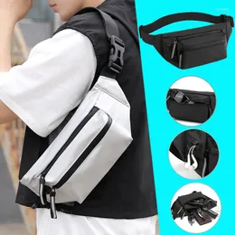 Utomhussäckar Vattentät man som kör midjeväska Fashion Chest Pack Sports Crossbody Casual Travel Man Bum Belt