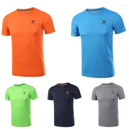 Camisetas masculinas camisa de corrida masculina camiseta rápida tshirts fitness casual para camisetas respiráveis ​​masculinas Tee plus size xxxxl gota