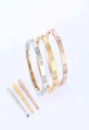 Bracciale Ka Jia Tisco Cacciavite della moda Personalità popolare Oro rosa cinque generazioni dieci Diamond Bracciale Anello da donna e donne5360801