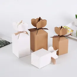 Brocada de presente 10pcs Vaso Candy Box Kraft Paper Package Favor e Aniversário de Natal de Festas dos Namorados DecorationGift
