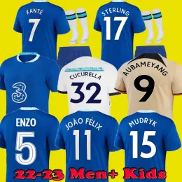 カスタム2023 CFCサッカージャージEnzo Fernandez Mudryk Joao Felix Sterling Fofana Cucurella Koulibaly Pulisic Mount Kante 2022 Chukwuemeka Foo