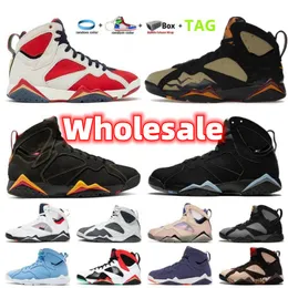 7 7s Black Olive Basketball Shoes New Sheriff in Town 11S Cherry 7 Cardinal Citrus SE Vachetta Tan Sapphire Chambray trainer Sneakers