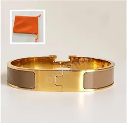 Mens Designer H Bracelet Bracelets Jewelry Woman Bangle Stains Steel Man 20 Color Gold Gold Buckle 17/19 Size for Men and Fashion Jewelry Bary with Bage