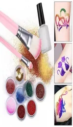 Tattoo Inks 30 Cores 153 Pattern Glitter Set Shining Flash Diamond Temporary Face Body Painting Art Makeup Tools Kit DIY decorati7581806