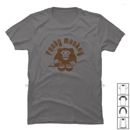 Herren T-Shirts Funky Monkey Shirt Baumwolle Symbol Slogan Logan Tage Mönch Logo Witz Funk Food Age Fun